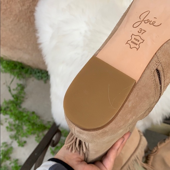 Nude Fringe Boots - Picture 4 of 7